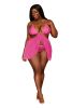Babydoll and G-String - Queen Size - Peony