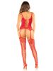 2pc Cami with Attached Stockings, G-String