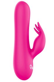 (Presale Only) - Freyja - Hot Pink - Intense Mini Rabbit Vibe With Triple Tickling Clitoral Stimulator