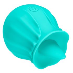 Health and Wellness Flutter Oral Tongue Stimulator (Color: Teal)